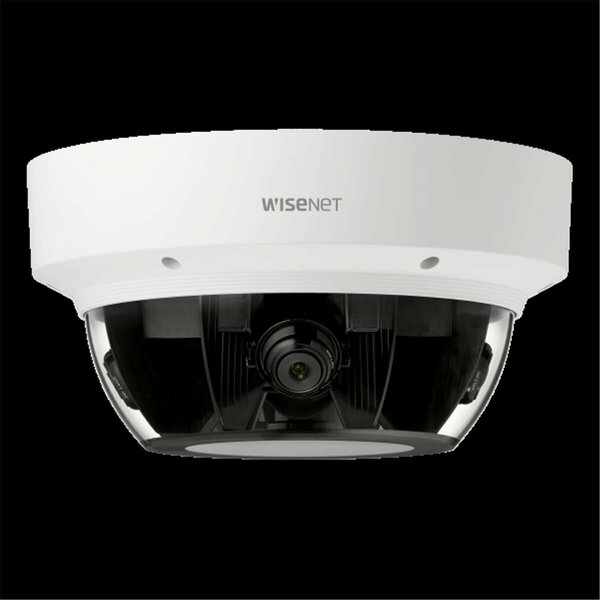 Hanwha Network Vandal Outdoor Multi-sensor Multi-Directional Dome Camera, White PNM-9002VQ